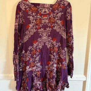 Free People Purple Floral Mini Dress